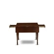 East West Furniture 3-Piece Dining Table Set in Mahogany/Light Beige