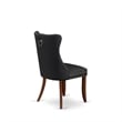East West Furniture 3-Piece Dinette Set in Mahogany/Dark Gray