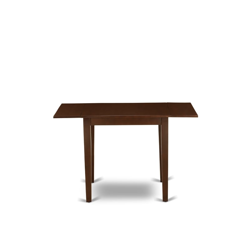 East West Furniture 3-Piece Dining Table Set in Mahogany/Platinum Gray
