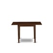 East West Furniture 3-Piece Dining Table Set in Mahogany/Platinum Gray