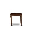 East West Furniture 3-Piece Dining Table Set in Mahogany/Platinum Gray