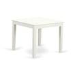East West Furniture 3-Piece Dining Table Set  in Linen White/Willow Green