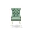 East West Furniture 3-Piece Dining Table Set  in Linen White/Willow Green