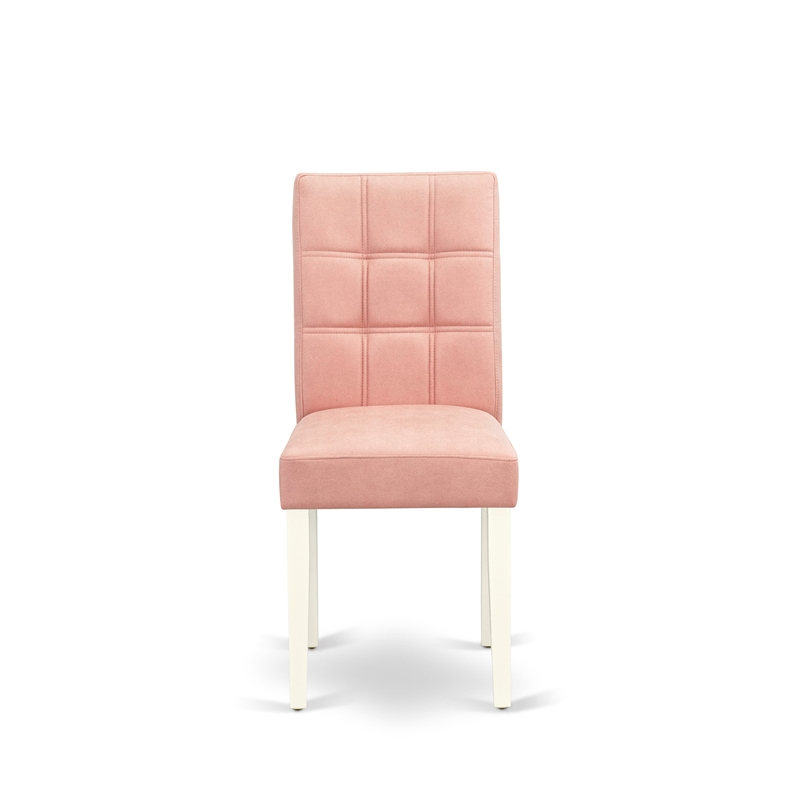 East West Furniture 3-Piece Dinette Set in Linen White/Beige Red