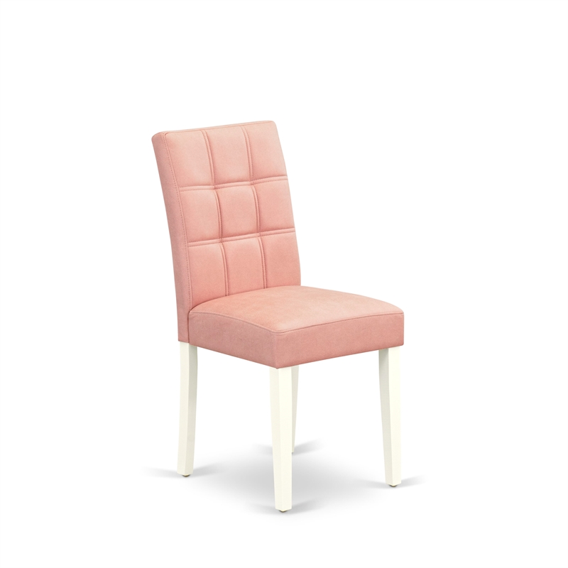 East West Furniture 3-Piece Dinette Set in Linen White/Beige Red