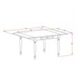 East West Furniture 3-Piece Dining Table Set  in Linen White/Willow Green