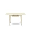 East West Furniture 3-Piece Dining Table Set  in Linen White/Willow Green