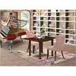 East West Furniture 3-Piece Kitchen Set in Mahogany/Beige Red