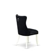 East West Furniture 3-Piece Dinette Set in Linen White/Black