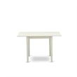 East West Furniture 3-Piece Dinette Set in Linen White/Black