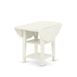 East West Furniture 3-Piece Kitchen Set in Linen White/Black