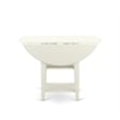East West Furniture 3-Piece Kitchen Set in Linen White/Black