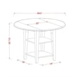 East West Furniture 3-Piece Kitchen Set in Linen White/Black