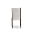 East West Furniture 5-Piece Dining Table Set in Antique Walnut/Gray