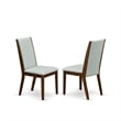 East West Furniture 5-Piece Dining Table Set in Antique Walnut/Gray