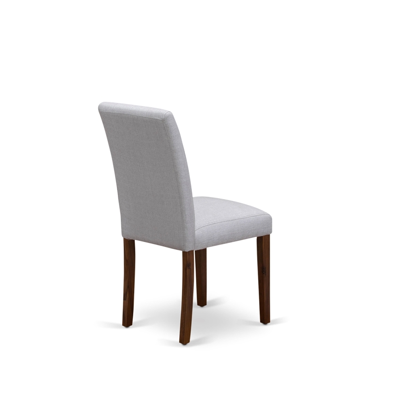 East West Furniture 5-Piece Kitchen Set in Antique Walnut/Gray