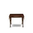 East West Furniture 3-Piece Dining Set in Mahogany/Burgundy