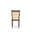East West Furniture 3-Piece Dinette Set in Antique Walnut/Light Beige