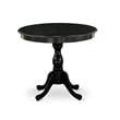 East West Furniture Antique 5-Piece Kitchen Dining Set in Black Finish