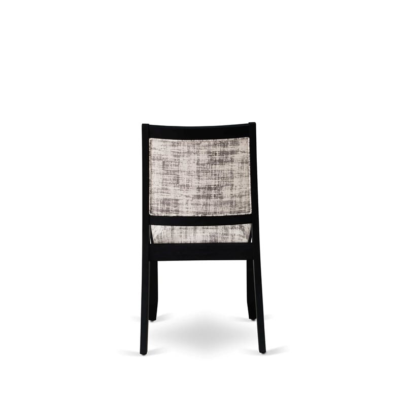 East West Furniture Antique 3-Piece Modern Dining Set in Black Finish