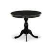 East West Furniture Antique 3-Piece Modern Dining Set in Black Finish