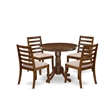 East West Furniture Antique 5-Piece Dining Set in Walnut Finish