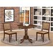 East West Furniture Antique 3-Piece Kitchen Dining Set in Walnut Finish