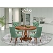 East West Furniture Ferris 5-Piece Kitchen Dining Set in Walnut Finish