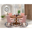 East West Furniture Ferris 5-Piece Dining Room Table Set in Walnut Finish
