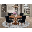 East West Furniture Ferris 5-Piece Dining Room Set in Walnut Finish