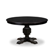East West Furniture Ferris 5 Piece Round Kitchen Table Set in Black Finish