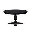 East West Furniture Ferris 5 Piece Round Kitchen Table Set in Black Finish