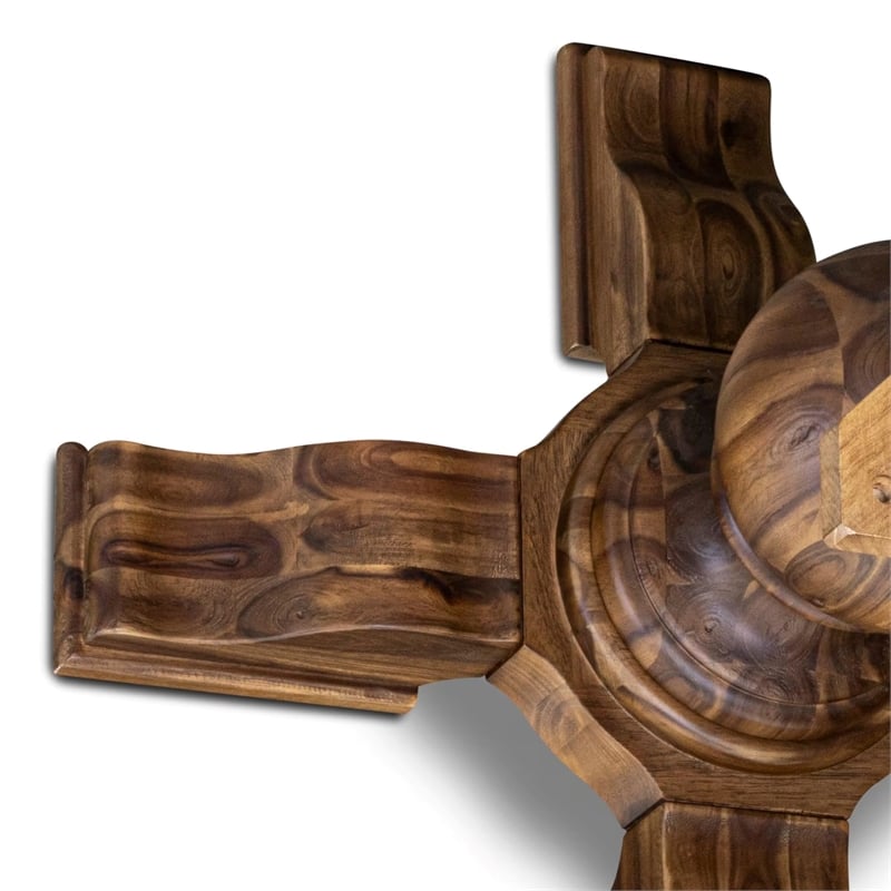 East West Furniture Ferris Wood Dining Table in Walnut Finish