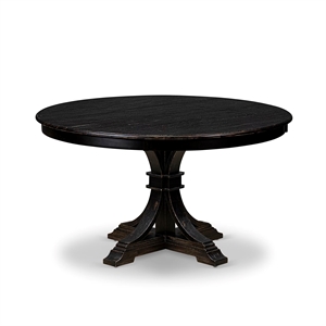 East West Furniture Ferris Mid Century Modern Dining Table in Black Finish