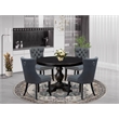 East West Furniture Ferris 5-Piece Kitchen Dining Set in Black Finish