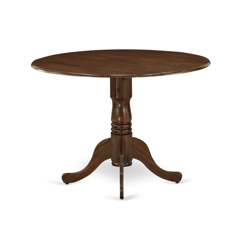 East West Furniture Dublin 5 Piece A Kitchen Dining Table Set in Walnut Finish
