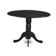 East West Furniture Dublin 5-Piece Kitchen Dining Set in Black Finish