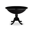 East West Furniture Dublin 5-Piece Dining Room Set in Black Finish