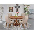 East West Furniture Ferris 5-Piece Dining Set in Walnut Finish