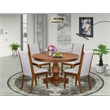 East West Furniture Ferris 5-Piece Dining Room Set in Walnut Finish
