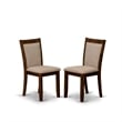East West Furniture Ferris 7-Piece Mid-Century Kitchen Table Set in Walnut