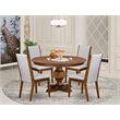 East West Furniture Ferris 5-Piece Modern Dining Set in Walnut Finish