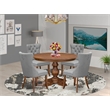 East West Furniture Ferris 5-Piece Modern Dining Set in Walnut Finish
