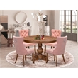 East West Furniture Ferris 5-Piece Kitchen Dining Set in Walnut Finish
