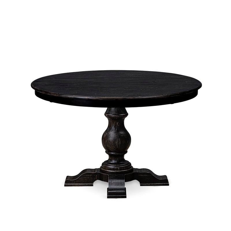 East West Furniture Ferris 7-Piece Modern Dining Table Set in Black Finish