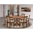 East West Furniture Ferris 7-Piece Modern Dining Table Set in Walnut Finish