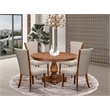 East West Furniture Ferris 5 Piece Round Dinette Set in Walnut Finish