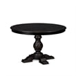 East West Furniture Ferris 7 Piece Round Dining Table Set in Black Finish