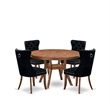 East West Furniture Ferris 5-Piece Dining Room Set in Walnut Finish