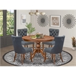 East West Furniture Ferris 5-Piece Kitchen Dining Set in Walnut Finish